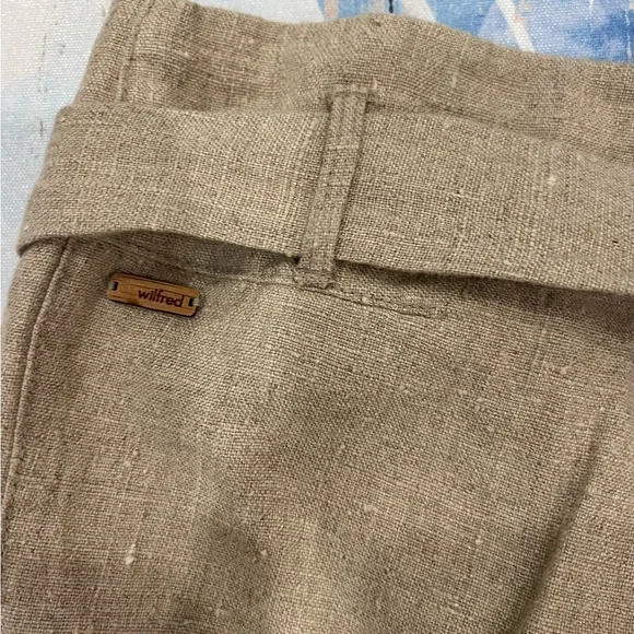 Wilfred, Women's Tan Linen Shorts - Picture 7 of 7